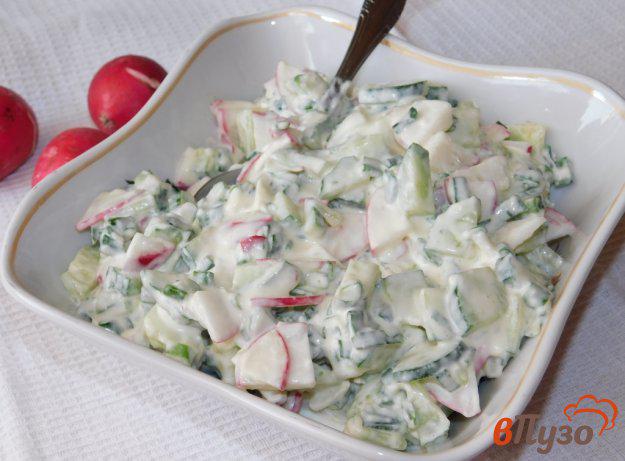 фото рецепта: Овощной салат с творожным сыром