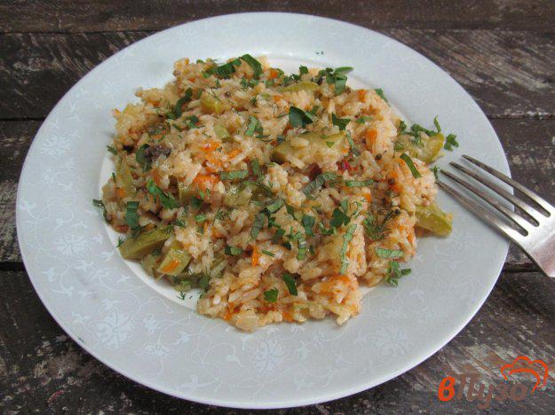 фото рецепта: Тушеные кабачки с рисом в мультиварке