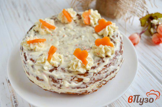 фото рецепта: Морковный торт с сардиной и сливочным сыром