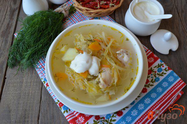 фото рецепта: Суп с квашеной капустой и курицей