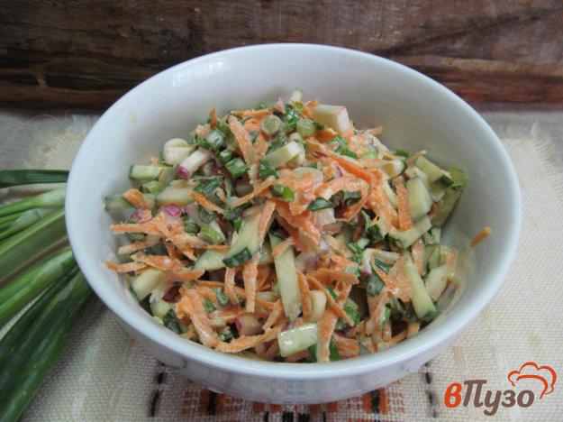 фото рецепта: Огуречный салат с морковью и редисом