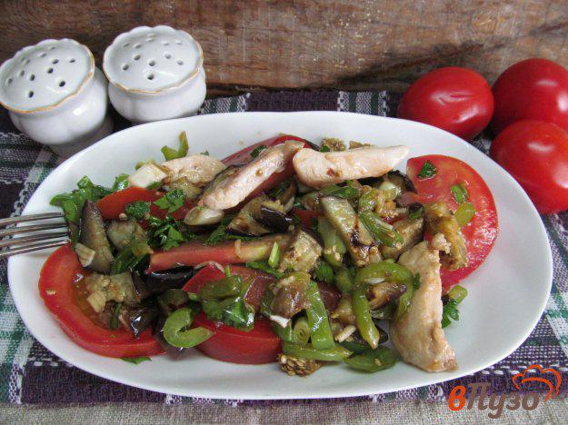 фото рецепта: Салат из баклажана и курицы