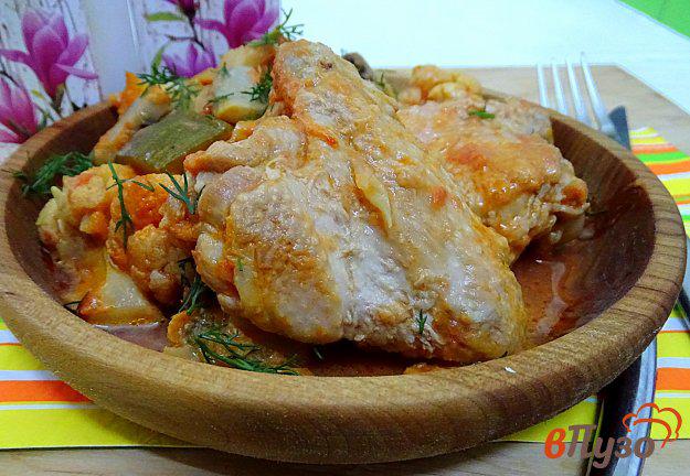 фото рецепта: Овощное рагу с куриными крылышками