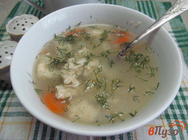 фото рецепта: Овощной суп с рыбными клецками