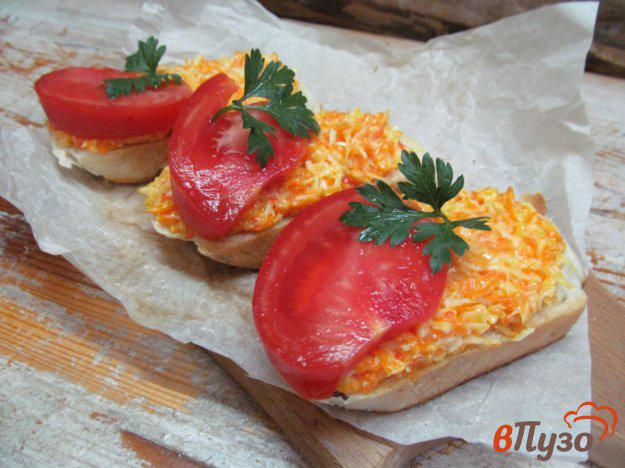 фото рецепта: Бутерброды с морковной начинкой и крабовыми палочками