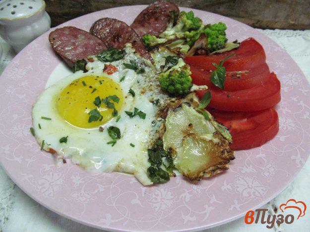 фото рецепта: Яйцо с капустой романеско на завтрак