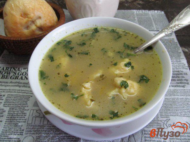 фото рецепта: Суп с цветной капустой и сырным клецками