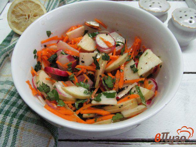 фото рецепта: Салат из моркови редиса и изюма