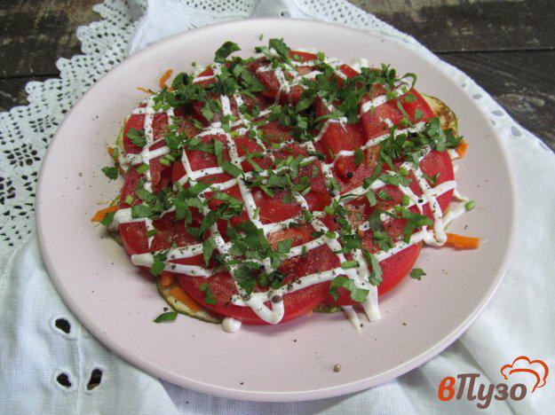 фото рецепта: Салат из кабачка с помидором и морковью
