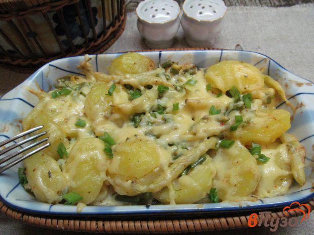 фото рецепта: Запеченный картофель с фасолью