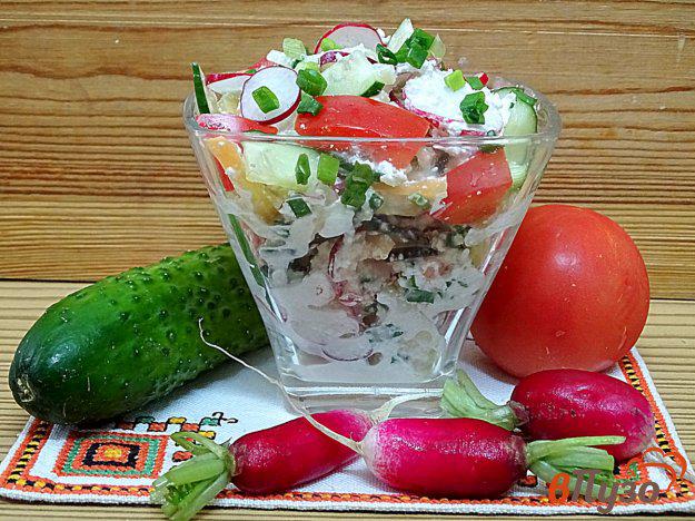 фото рецепта: Овощной салат с творогом