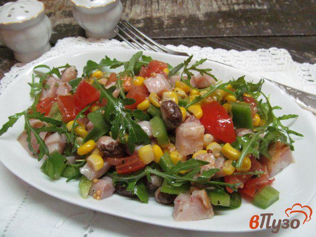 фото рецепта: Салат «Пестрый» из овощей и курицей