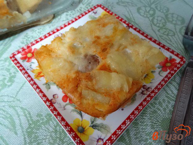 фото рецепта: Картофельная запеканка с мясными тефтелями