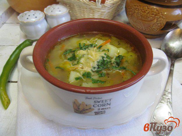 фото рецепта: Рисовый суп с солеными огурцами