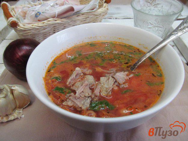 фото рецепта: Свекольный суп с фасолью