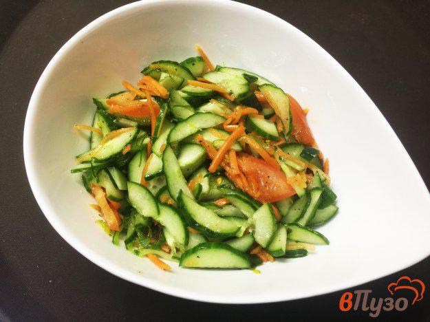 фото рецепта: Салат из овощей с морской капустой