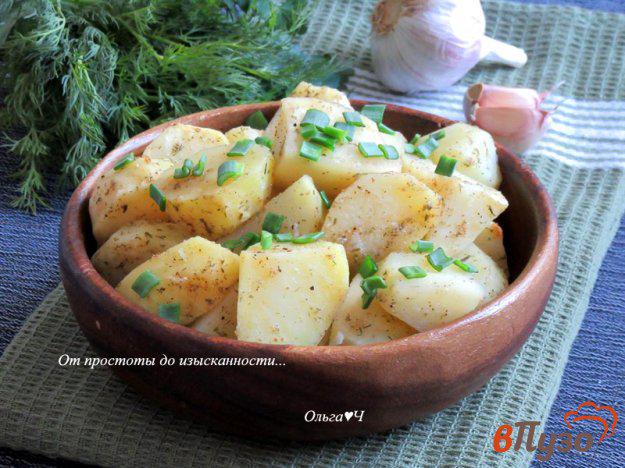 фото рецепта: Пряный картофель в микроволновке (без масла)