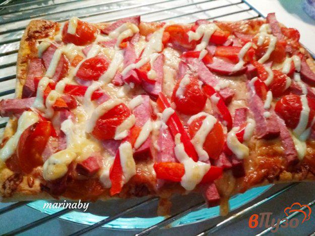 фото рецепта: Пицца с копченой колбасой