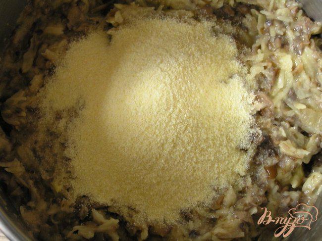 Фото приготовление рецепта: Картофельно-грибная запеканка/террин с черри шаг №5