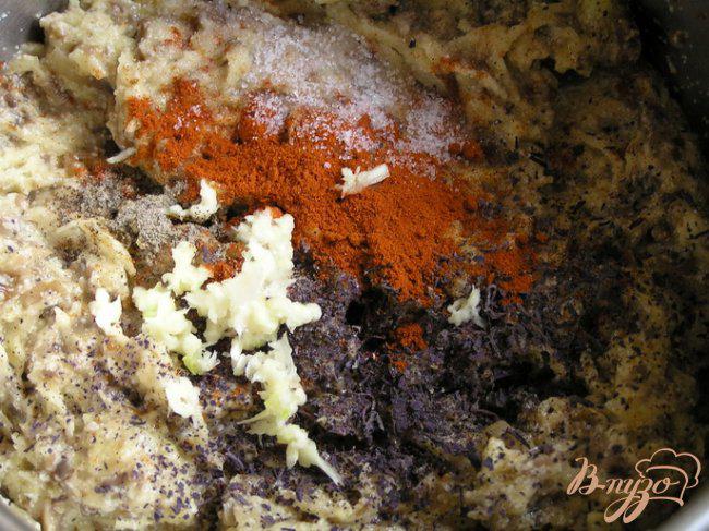 Фото приготовление рецепта: Картофельно-грибная запеканка/террин с черри шаг №6