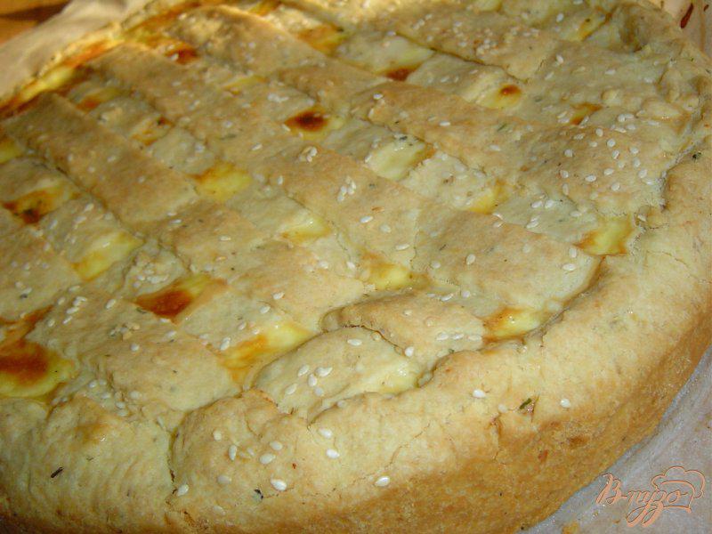 Фото приготовление рецепта: Пирог с овощами и брынзой шаг №8