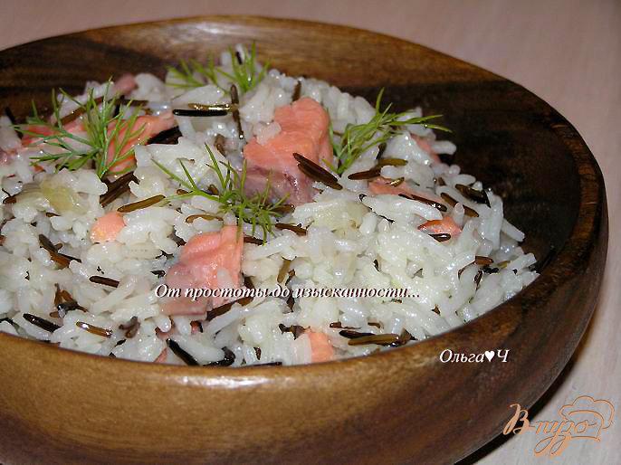 Фото приготовление рецепта: Рис с лососем шаг №5