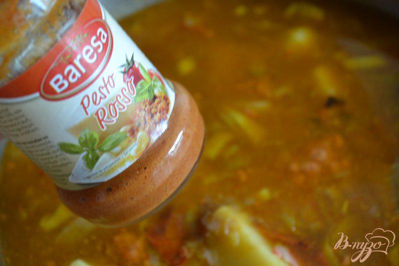 Фото приготовление рецепта: Густой суп с фасолью и абрикосами шаг №5