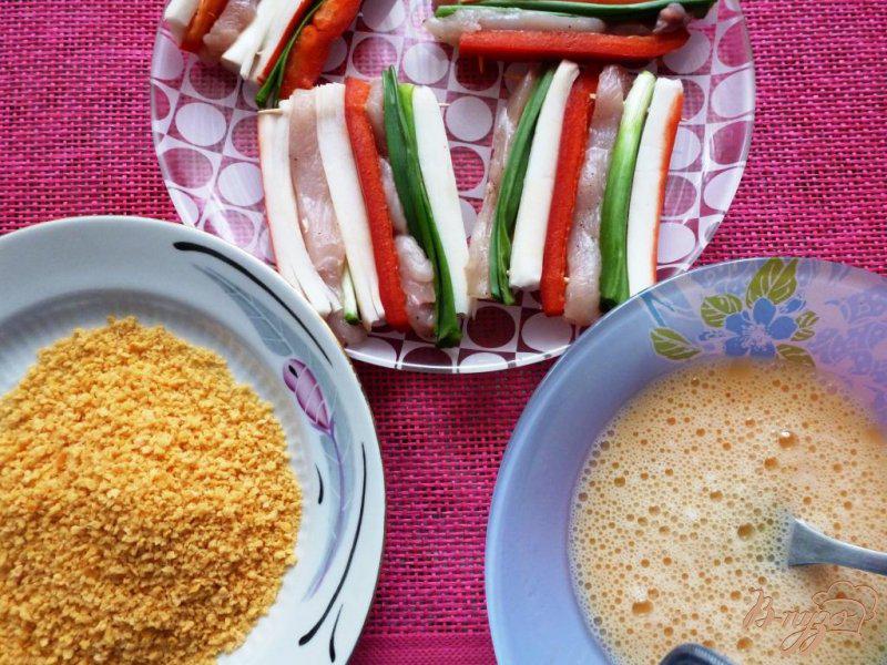 Фото приготовление рецепта: Закуска « Вьетнамские коврики» шаг №2