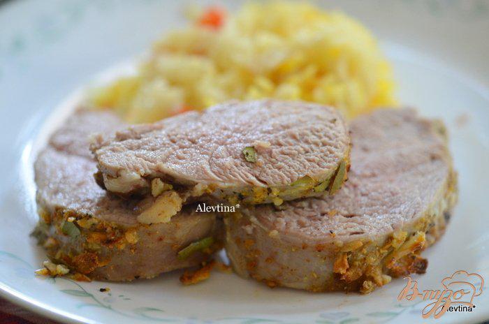 Фото приготовление рецепта: Свиная вырезка по-кубински с рисом шафрановым шаг №6