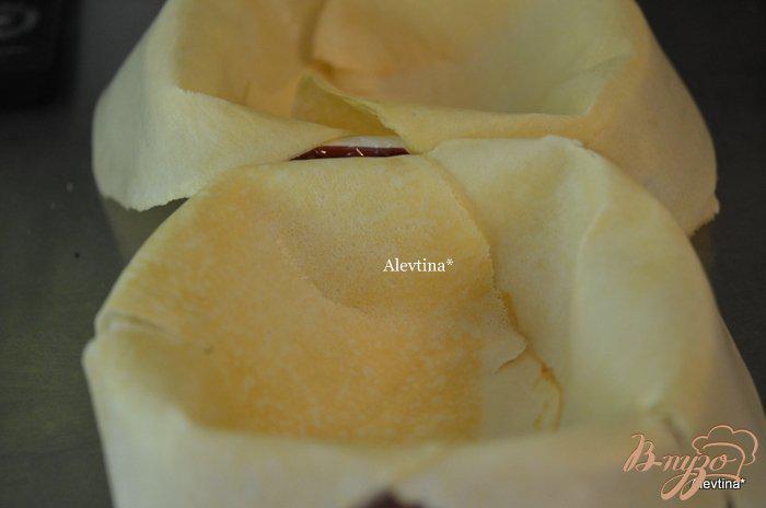 Фото приготовление рецепта: Террин из блинчиков с вишневой-яблочной  начинкой шаг №3