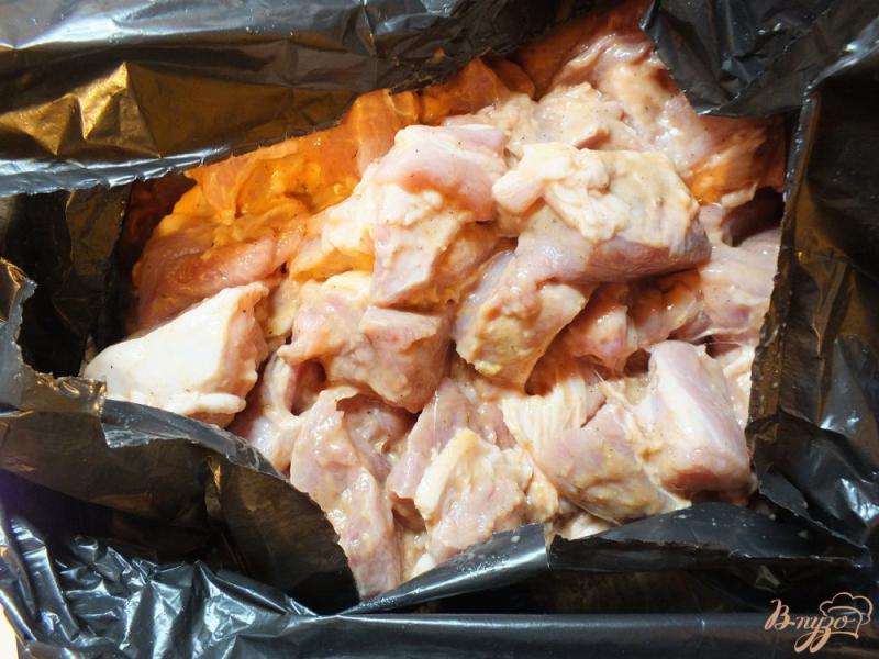 Фото приготовление рецепта: Шашлык свиной в горчичном маринаде шаг №7
