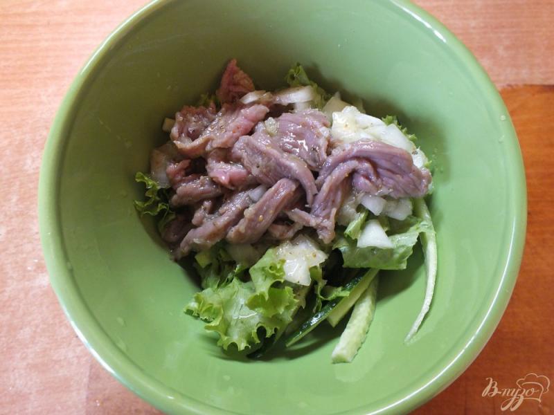 Фото приготовление рецепта: Салат с сырой говядиной по-тайски шаг №10
