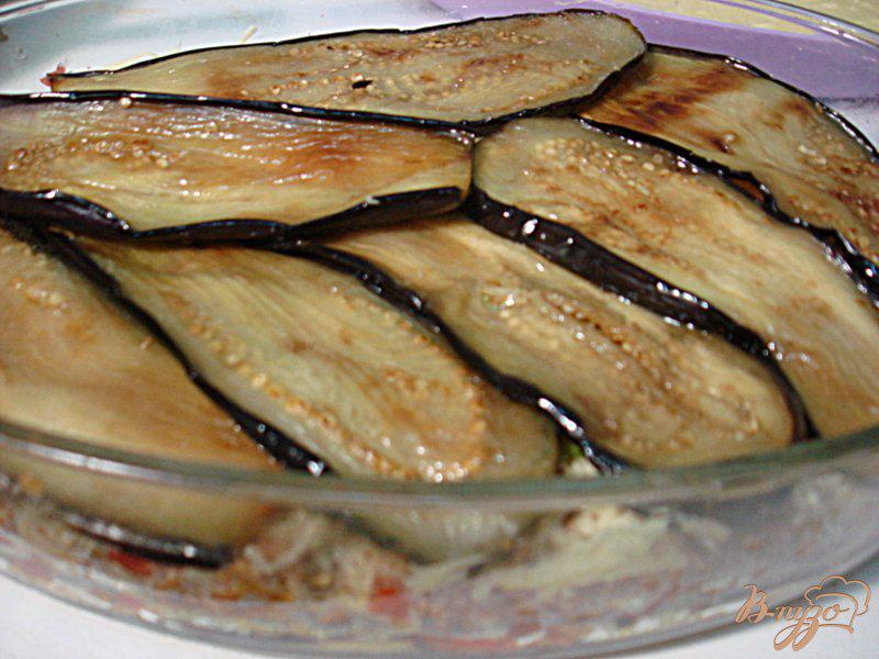 Фото приготовление рецепта: Греческая мусака из баклажанов,кабачков и фарша шаг №11