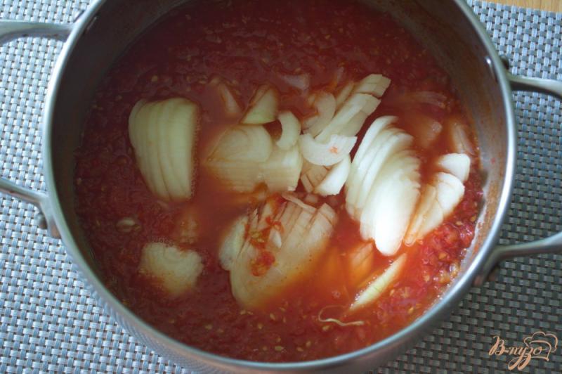 Фото приготовление рецепта: Лечо  из болгарского перца с добавлением яблок шаг №5