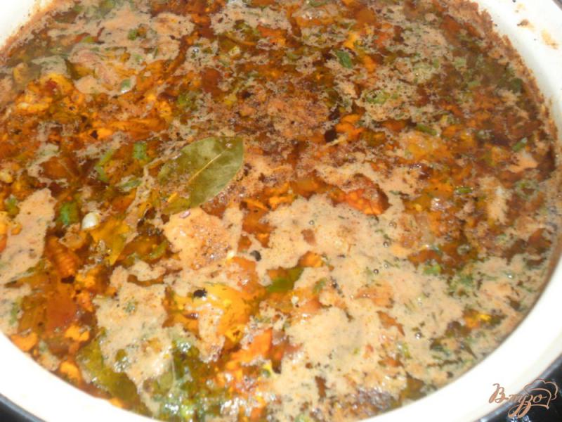 Фото приготовление рецепта: Украинский суп харчо с грецкими орехами шаг №9