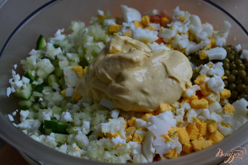 Фото приготовление рецепта: Салат с креветками «Заливной» шаг №6