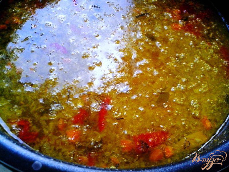 Фото приготовление рецепта: Суп с индюшиными фрикадельками в мультиварке-скороварке шаг №7