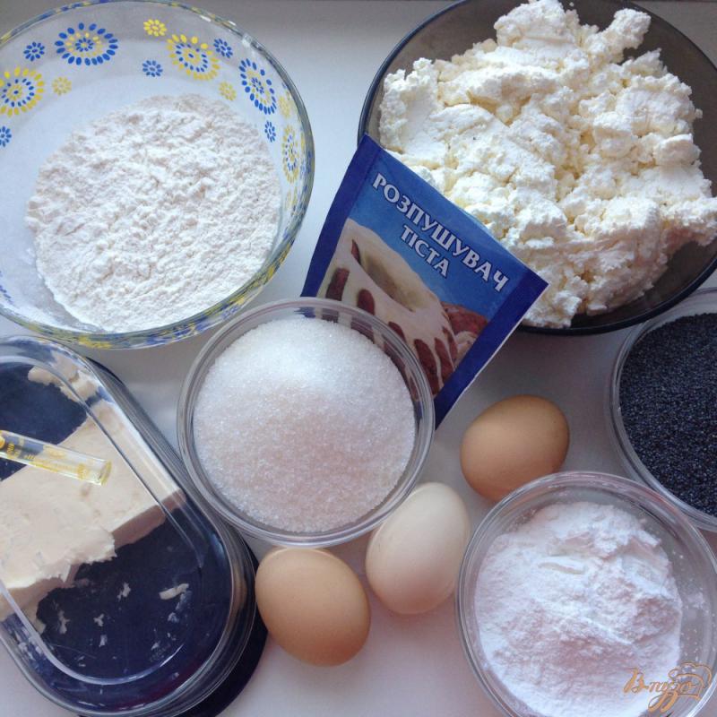 Фото приготовление рецепта: Пирог с творогом и маком шаг №1