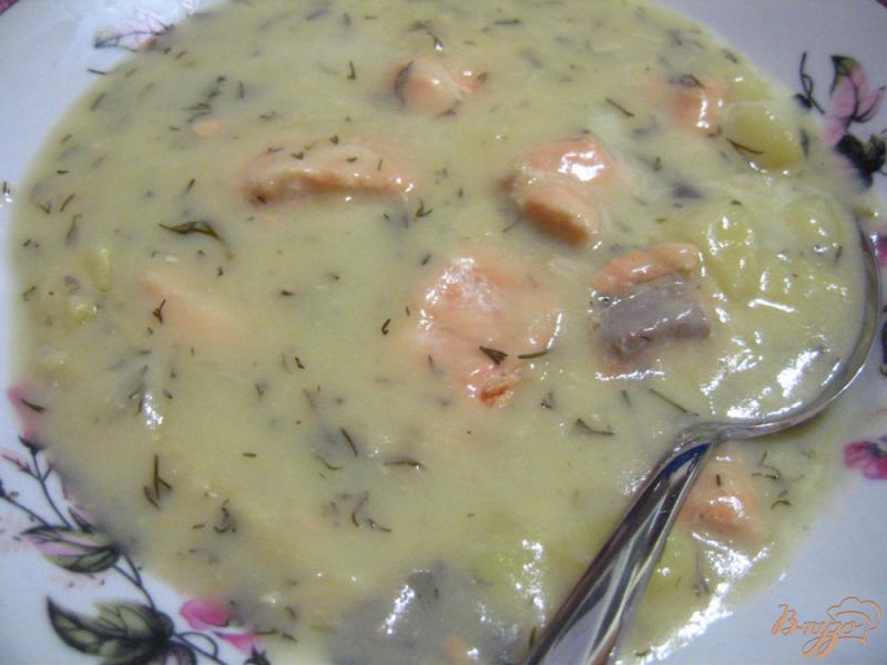 Фото приготовление рецепта: Финский суп из лосося  (Lohikeitto) шаг №8