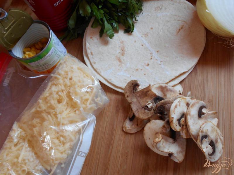 Фото приготовление рецепта: Тортилья с грибами, острая шаг №1