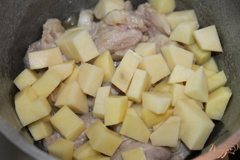 Фото приготовление рецепта: Шурпа по - домашнему со свининой и аджикой шаг №3